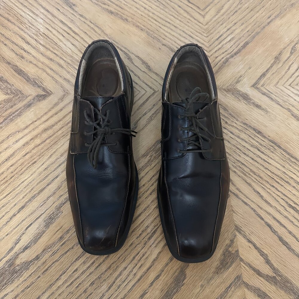 Florsheim Brown Leather Dress Shoes Lace Up Bicycle Toe Oxford Mens Size 12D - Picture 9 of 9
